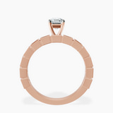 14kt Rose Gold Cheryl Side Stone Lab Diamond Ring side right image one