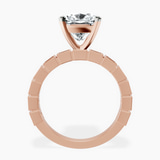 14kt Rose Gold Cheryl Side Stone Lab Diamond Ring side right image one