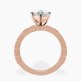 14kt Rose Gold Cheryl Side Stone Lab Diamond Ring side right image one