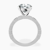 10kt White Gold Cheryl Side Stone Lab Diamond Ring side right image one