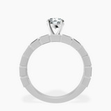 10kt White Gold Cheryl Side Stone Lab Diamond Ring side right image one