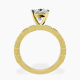 14kt Yellow Gold Cheryl Side Stone Lab Diamond Ring side right image one