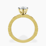 10kt Yellow Gold Cheryl Side Stone Lab Diamond Ring side right image one