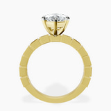 10kt Yellow Gold Cheryl Side Stone Lab Diamond Ring side right image one
