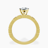 18kt Yellow Gold Cheryl Side Stone Lab Diamond Ring side right image one