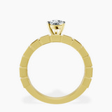 10kt Yellow Gold Cheryl Side Stone Lab Diamond Ring side right image one