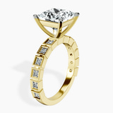 10kt Yellow Gold Cheryl Side Stone Lab Diamond Ring standing product image one