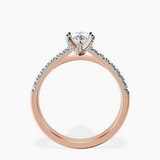 10kt Rose Gold Amy Tapered Eternity Lab Diamond Ring side right image one