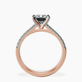 14kt Rose Gold Amy Tapered Eternity Lab Diamond Ring side right image one