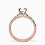 14kt Rose Gold Amy Tapered Eternity Lab Diamond Ring side right image one