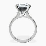 10kt White Gold Amy Tapered Eternity Lab Diamond Ring side right image one