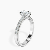10kt White Gold Amy Tapered Eternity Lab Diamond Ring standing product image one