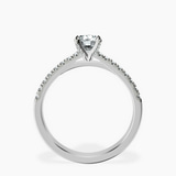 10kt White Gold Amy Tapered Eternity Lab Diamond Ring side right image one