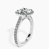 10kt White Gold Valerie Euro Shank Halo Lab Diamond Ring standing product image one