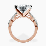 10kt Rose Gold Lorene Twisted Shank Lab Diamond Ring side right image one