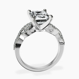 10kt White Gold Lorene Twisted Shank Lab Diamond Ring side right image one