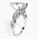 Platinum Lorene Twisted Shank Lab Diamond Ring standing product image one