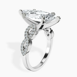10kt White Gold Lorene Twisted Shank Lab Diamond Ring standing product image one