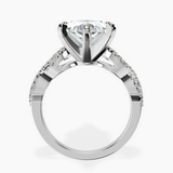 10kt White Gold Lorene Twisted Shank Lab Diamond Ring side right image one