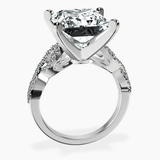 Platinum Lorene Twisted Shank Lab Diamond Ring side right image one
