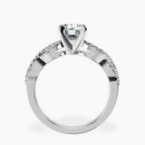 Platinum Lorene Twisted Shank Lab Diamond Ring side right image one