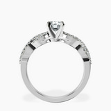 10kt White Gold Lorene Twisted Shank Lab Diamond Ring side right image one