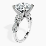 10kt White Gold Lorene Twisted Shank Lab Diamond Ring standing product image one