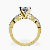 14kt Yellow Gold Lorene Twisted Shank Lab Diamond Ring side right image one