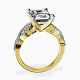 10kt Yellow Gold Lorene Twisted Shank Lab Diamond Ring side right image one