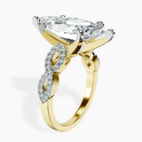 14kt Yellow Gold Lorene Twisted Shank Lab Diamond Ring standing product image one