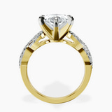 14kt Yellow Gold Lorene Twisted Shank Lab Diamond Ring side right image one