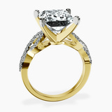 14kt Yellow Gold Lorene Twisted Shank Lab Diamond Ring side right image one
