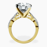 14kt Yellow Gold Lorene Twisted Shank Lab Diamond Ring side right image one
