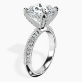 Platinum Dua Side Stone Knife Edge Lab Diamond Ring standing product image one