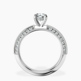 10kt White Gold Dua Side Stone Knife Edge Lab Diamond Ring side right image one