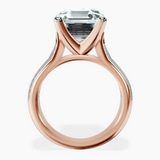 18kt Rose Gold Sandra Side Stone Lab Diamond Ring side right image one