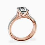 14kt Rose Gold Sandra Side Stone Lab Diamond Ring side right image one
