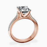 18kt Rose Gold Sandra Side Stone Lab Diamond Ring side right image one