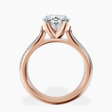 14kt Rose Gold Sandra Side Stone Lab Diamond Ring side right image one
