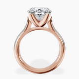18kt Rose Gold Sandra Side Stone Lab Diamond Ring side right image one