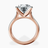 14kt Rose Gold Sandra Side Stone Lab Diamond Ring side right image one