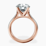 14kt Rose Gold Sandra Side Stone Lab Diamond Ring side right image one