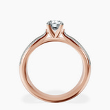 14kt Rose Gold Sandra Side Stone Lab Diamond Ring side right image one