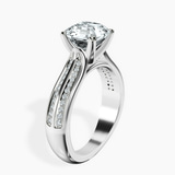 14kt White Gold Sandra Side Stone Lab Diamond Ring standing product image one