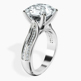 14kt White Gold Sandra Side Stone Lab Diamond Ring standing product image one