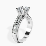 10kt White Gold Sandra Side Stone Lab Diamond Ring standing product image one