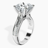 Platinum Sandra Side Stone Lab Diamond Ring standing product image one