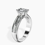 Platinum Sandra Side Stone Lab Diamond Ring standing product image one