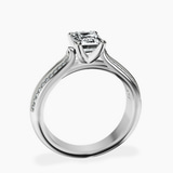 Platinum Sandra Side Stone Lab Diamond Ring side right image one