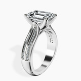 Platinum Sandra Side Stone Lab Diamond Ring standing product image one